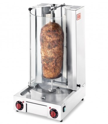 Aparat kebab/shaorma electric cu sticlă de protecție IR500, 4 rezistențe infraroșu, motor inferior, CB
