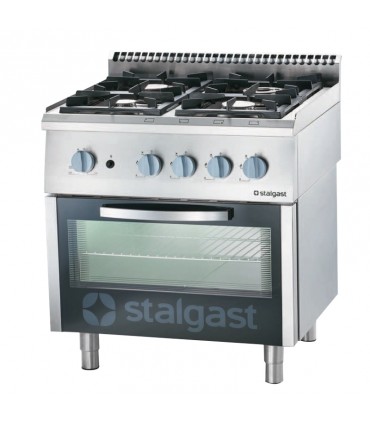 Mașină de gătit pe gaz 9710110, 4 arzătoare, 20.5kW, cuptor gaz static, linia 700, Stalgast Polonia