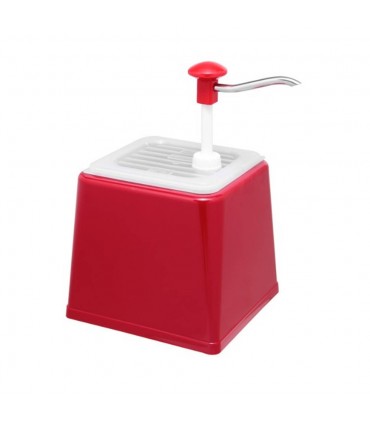 Dispenser roşu sosuri polipropilenă 210x220x350(h)mm