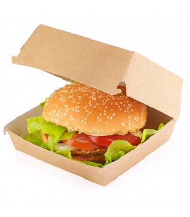 Cutie Burger M Biodegradabilă-Reciclabilă, ECO BURGER M, 115x115x60 mm, set 100 bucăți