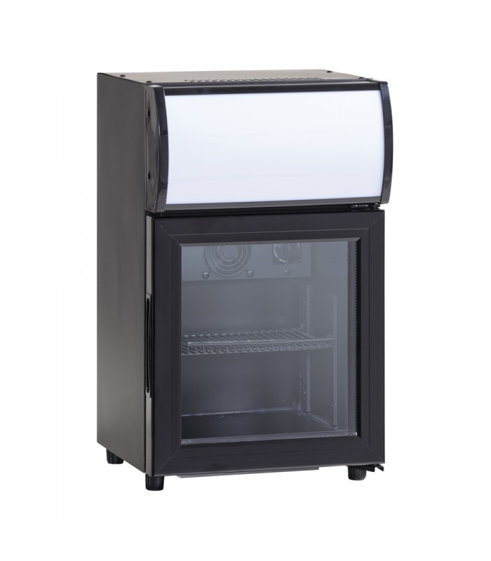 Vitrină frigorifică SC21BE, neagră, cu display, 20/18Litri, 0/+10°C, 585x360x330mm