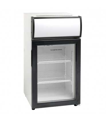 Vitrină frigorifică SC51E, albă, cu display, 50Litri, +4/+10°C, 805x420x460mm