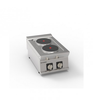 Mașină de gătit electrică PC35E/1, 2 plite rotunde, 4kW, fără suport, linia 600 Tecnoinox