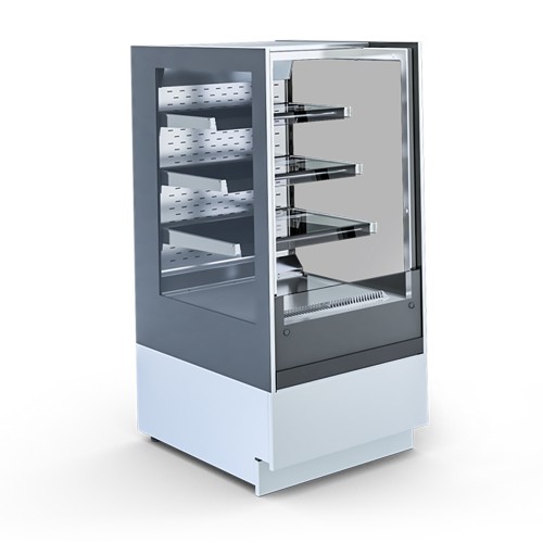 Vitrină frigorifică self-service CUBE 2 0.6W 3P OPEN, mod/C, fără agregat, răcire ventilată, +5/+15ºC, 3 polițe, L640mm, Igloo