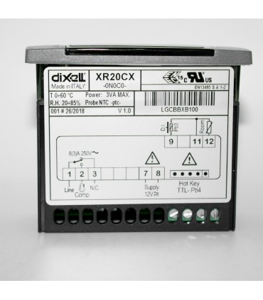 Termostat electronic Dixell XR20CX - releu 8(3)A, 12V