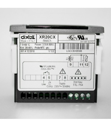 Termostat electronic Dixell XR20CX - releu 20A, sonda NTC neinclusa