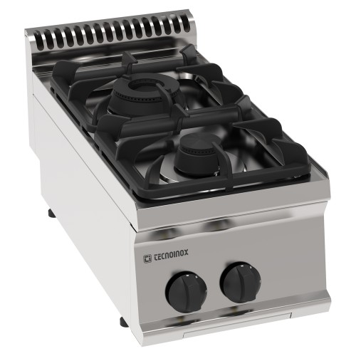 Mașină de gătit pe gaz, 10.5kW, 2 arzătoare, de banc, linia 700, Tecnoinox PC35G7