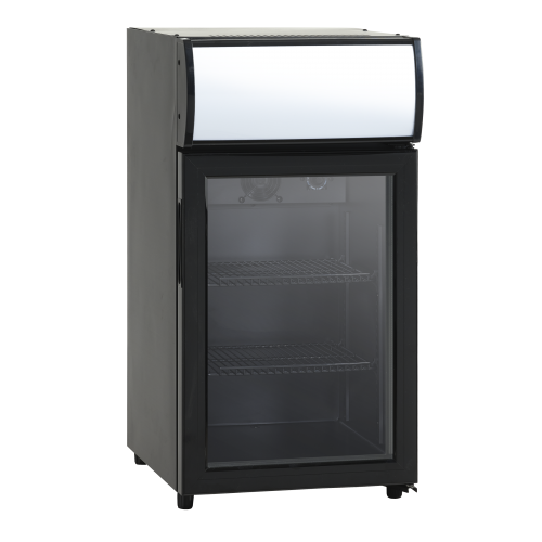 Vitrină frigorifică SC51BE, neagră, cu display, 44/59 Litri, 0/+10°C, Scandomestic