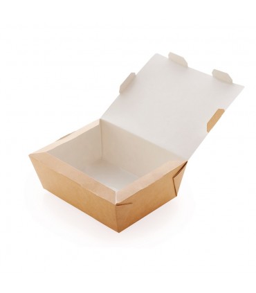 Cutie Alimente 600 ml Biodegradabilă-Reciclabilă, 150x115x50 mm, set 100 bucăți